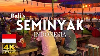 Stunning Sunset in Seminyak Bali  Indonesia Walking Tour 4K [upl. by Joell]