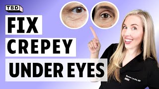 Fix Your Crepey Under Eye Skin  3 AtHome Antiaging Treatments [upl. by Nnylahs195]