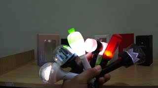 KPOP IDOL LIGHTSTICK MINI KEYRING COLLECTION 2018 [upl. by Kcirdec]