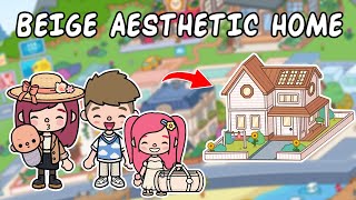 Beige Aesthetic Home  Most popular home design  Toca Boca House Ideas  Toca Life Story [upl. by Dalton]