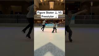 Figure Skating VS Freestyle Ice Skating 😱🔥 shorts [upl. by Amron]