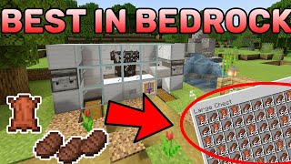 Minecraft Bedrock  AUTOMATIC COW FARM Tutorial BEST PS4  MCPE  Xbox  Windows amp Switch [upl. by Nefets997]