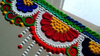 easy and innovative toran rangoli border  border design 781 [upl. by Sikes]