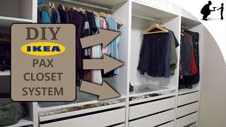 DIY Custom Closet Using Ikea Pax System [upl. by Sairu]