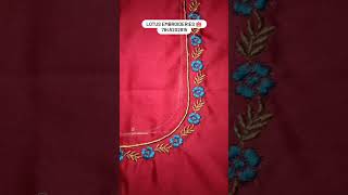 Flower Embroidery Design blouseembroideryembroideryblousedesignsembroideryblouseembroideryviral [upl. by Nosimaj]