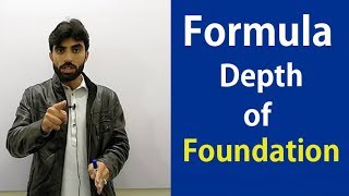 Formula to Find depth of foundation for Building  Civil Engineering Videos [upl. by Wonacott]