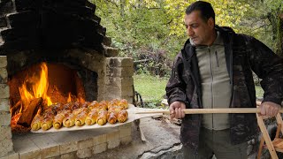 Homemade rustic sausages in a dough of our own production Alone with nature [upl. by Florenza]