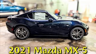 Quick Look  2021 Mazda MX5 Miata New Color Deep Crystal Blue [upl. by Peri]