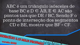 MA13 Cap2 exercício 213 versão 2022 mestrado profmat [upl. by Halliday]