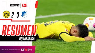 ¡DURA DERROTA EN CASA DEL NEGRIAMARILLO EN LA BUNDESLIGA  B Dortmund 23 Hoffenheim  RESUMEN [upl. by Airemaj]