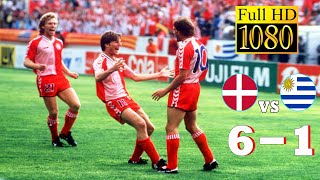 Denmark 61 Uruguay World Cup 1986  Full highlight  1080p HD  Michael Laudrup [upl. by Nerro]