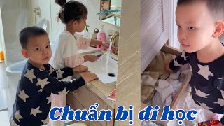 Sáng Ngủ Dậy LEON LISA Tự Làm Vệ Sinh Chuẩn Bị Đồ Đến TrườngLEON LISA Hồ Ngọc Hà [upl. by Anawat484]