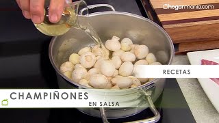 CHAMPIÑONES en SALSA 🍄 ¡Receta fácil y rápida de Karlos Arguiñano 🍲 Hogarmania [upl. by Vanni]