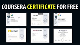 HOW TO GET FREE COURSERA CERTIFICATES Financial Aid Guide 2024 [upl. by Vlad120]