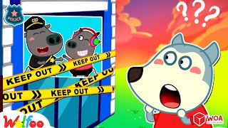 Wolfoo No Entry to the Police Office l Cartoons for Kids l WOA Cartoon World [upl. by Amelita]