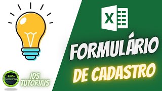 Como Criar Formulário de Cadastro no Excel  SEM VBA [upl. by Sim]