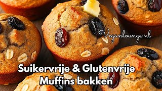 Eiwitrijke Muffins Bakken Suikervrij en Ei Vrij Simpel Lekker en Luchtig 2 Ingrediënten [upl. by Wallie]