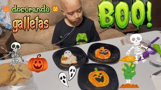 decorando galletas de Halloween [upl. by Ardnasil841]