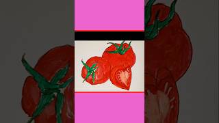 How To Draw Tomato 🍅🍅🍅 Drawing Tomato shorts [upl. by Eelik]