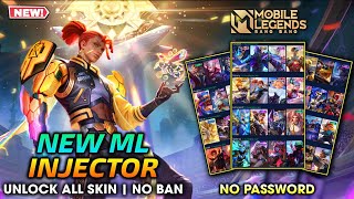 BEST INJECTOR NEW UPDATE 2024  UNLOCK ALL SKIN MOBILE LEGENDS  INJECTOR ML  LATEST PATCH [upl. by Vogel]