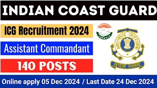 INDIAN COAST GUARD ICG Recruitment 2024  Himachali Job Wala  YouTube [upl. by Ahens180]