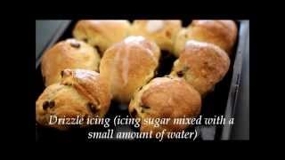 Easter hot cross buns recipe [upl. by Phiona392]