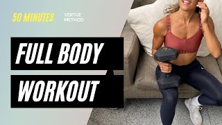 AtHome FULL BODY Workout  INTENSE  50 Minute  Follow Along  Shona Vertue [upl. by Edmonda]