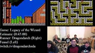 Legacy of the Wizard NES in 3050  SPEED RUN race feasel vs Dragondarch  SGDQ 2012 [upl. by Amati316]