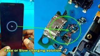 Samsung M01 Fake or Slow charging problem  samsung M01 charging ic solution [upl. by Ecal]