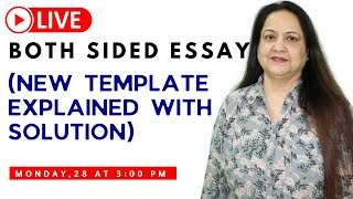 IELTS WRITING TASK2  BOTHSIDED ESSAY  NEW TEMPLATE EXPLANATION  QUESTION WITH SOLUTION [upl. by Kelby]