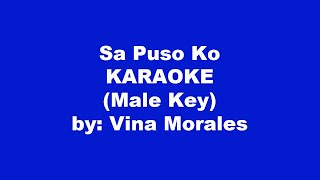 Vina Morales Sa Puso Ko Karaoke Male Key [upl. by Ynottirb353]