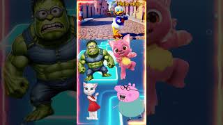 Hulk Minion 🆚 Talking Angela 🆚Peppa Pig 🆚Donald Duck  Coffin Dance coffindance tileshop [upl. by Naldo]