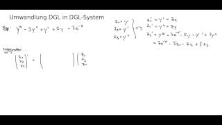 Umwandlung einer DGL in ein DGLSystem [upl. by Milt]