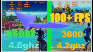 GTX 1660 x Ryzen 5 5600x vs 3600 Comparison  FORTNITE  No overclocks  PC  Windows 10 [upl. by Leinadnhoj59]