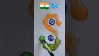 colour mixing 🔴🟡🔵🟣🟢💝⚫⚪ drawing satisfying color painting India flag [upl. by Adniled]