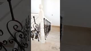 Assembled Wrought Iron Stairs Indoor Stair Railing Installation Example [upl. by Urissa]