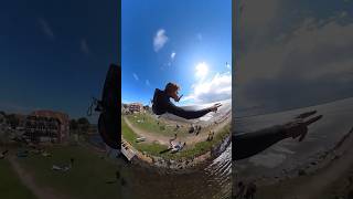 Huge Kitesurfing Jump over the pier 😱🤯 [upl. by Aseyt]