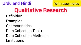 Qualitative Research  Research Methodology [upl. by Anirrehs]