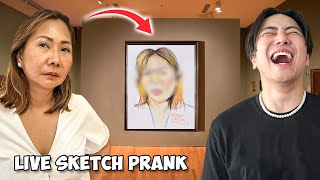 LIVE SKETCH PRANK KAY MOMMY Bat Nagmukhang unggoy [upl. by Berhley]