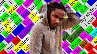 Kendrick Lamar Institutionalized  Rhyme Scheme Highlighted [upl. by Jule]