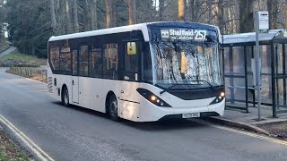 Rocket Hulleys of baslow Ex white buses ADL enviro200 MMC route 257 YX70 OHS 2 [upl. by Frissell]