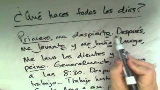 Asking and Answering Questions in Spanish Part 8 Daily Routine Questions [upl. by Airres323]