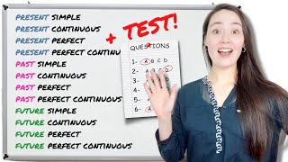 ALL 12 ENGLISH TENSES IN 1 HOUR  TEST [upl. by Stiruc590]