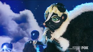 The Masked Singer 6  Its a Mans Mans Mans World for Skunk [upl. by Liartnod]