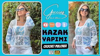 KAZAK YAPIMI CROCHET PULLOVER  SUB  DIY [upl. by Olly]