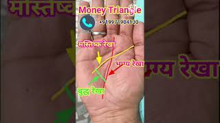 Hatheli Main Money triangle  हथेली मै धन त्रिकोण  Palmistry Shorts Rvpalmist [upl. by Cinimod]