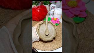 মাটির বাটি এবং চামচ বানালাম।how to make clay miniplate and spoon।diy clayart craft minivlog [upl. by Aztinaj]