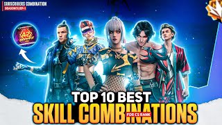 TOP 10 BEST CHARACTER COMBINATIONS FOR CS RANK  CS RANK BEST CHARACTER SKILL COMBINATION [upl. by Statis]