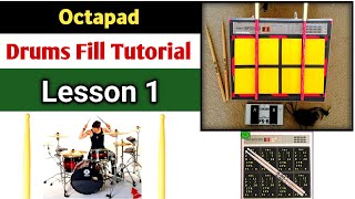 Octapad Drums Fill Tutorial  Lesson 1  octapad music [upl. by Atinwahs]