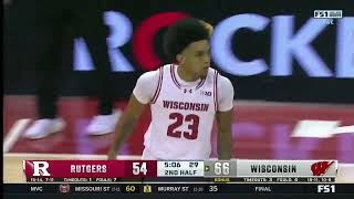 Wisconsin Basketball Highlights vs Rutgers 3724 [upl. by Llednik584]